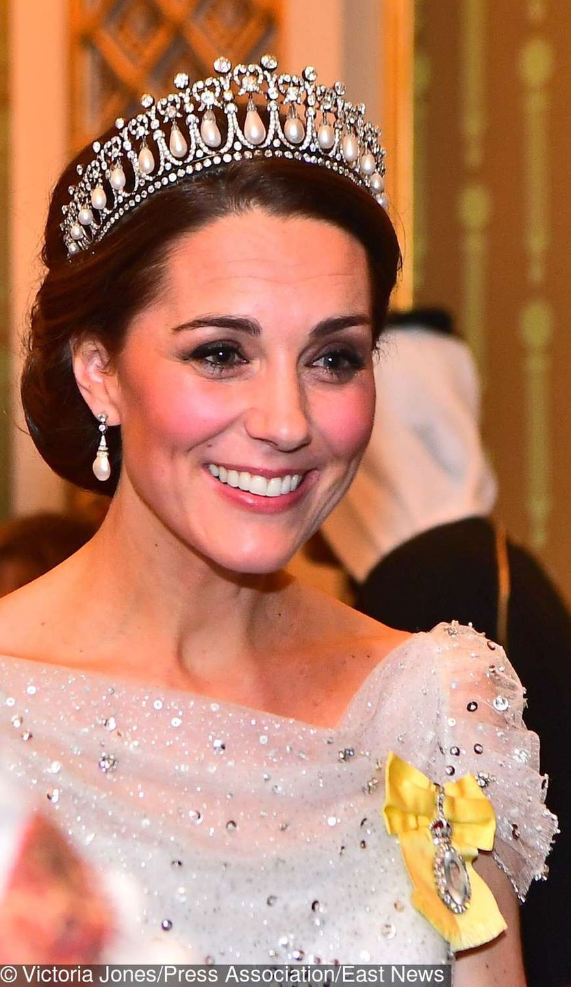 Księżna Kate w tiarze księżnej Diany na spotkaniu z korpusem dyplomatycznym