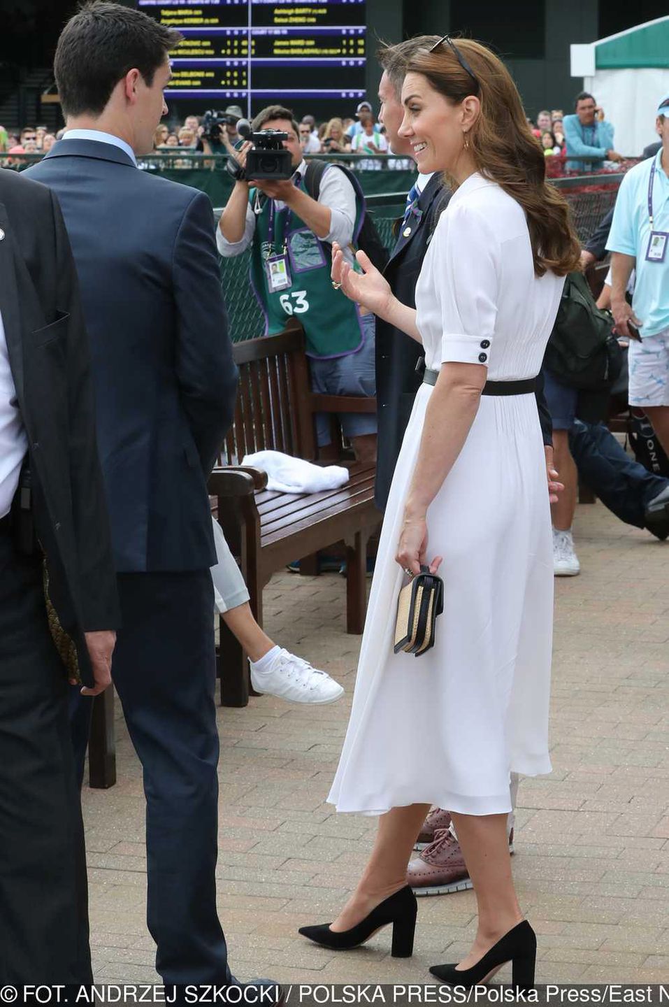 WIMBLEDON 02 07 2019   NAJSTARSZY Z CZTERECH TURNIEJOW WIELKIEGO SZLEMA ROZGRYWANY NA TRAWIASTYCH KORTACH WIMBLEDONU  NA ZDJECIU JEJ KROLEWSKA WYSOKOSC KATARZYNA KSIEZNA CAMBRIDGE Z WIZYTA NA KORTACH WIMBLEDONU OGLADA ZAWODNIKOW PODCZAS TRENINGU   FOT. ANDRZEJ SZKOCKI / POLSKA PRESS