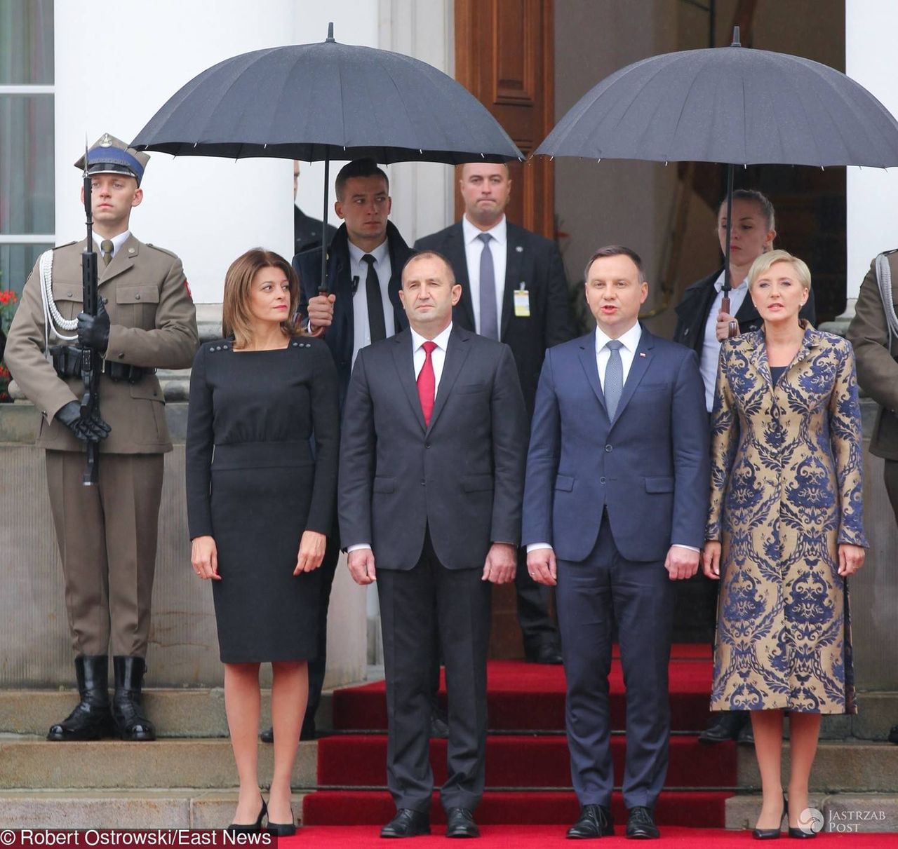 Agata Duda w płaszczu Doroty Goldpoint