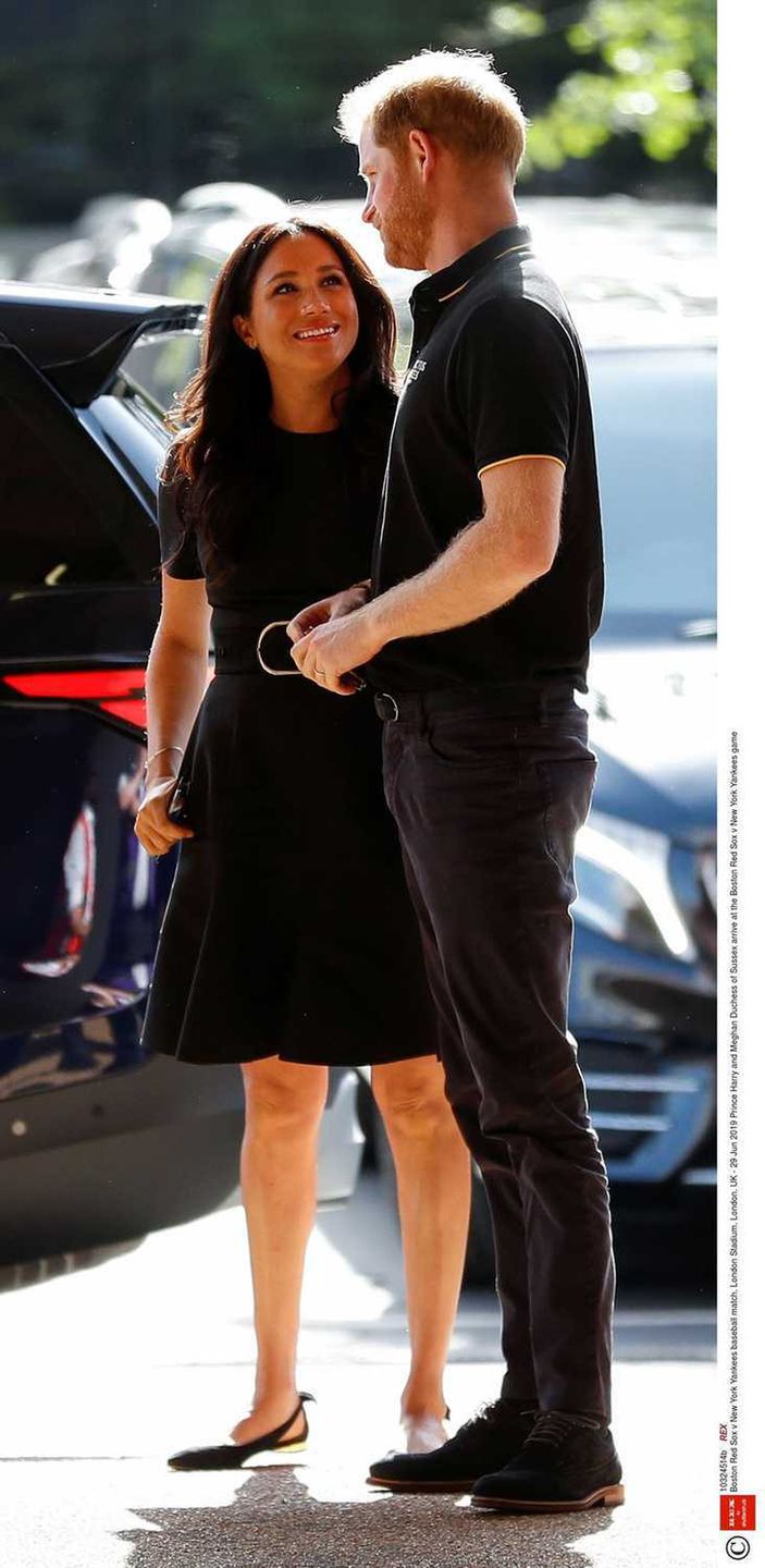 Meghan Markle i książę Harry na meczu baseballowym Boston Red Sox z New York Yankees