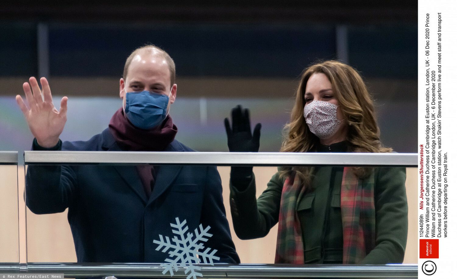 Księżna Kate i William w pociągu