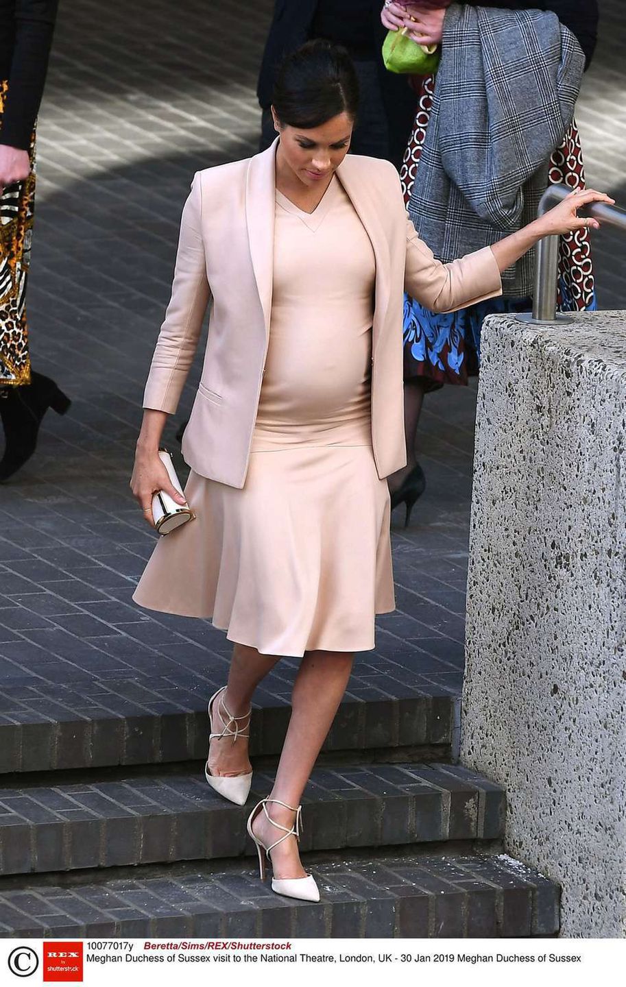 Mandatory Credit: Photo by Beretta/Sims/REX/Shutterstock (10077017y)  Meghan Duchess of Sussex  Meghan Duchess of Sussex visit to the National Theatre, London, UK - 30 Jan 2019