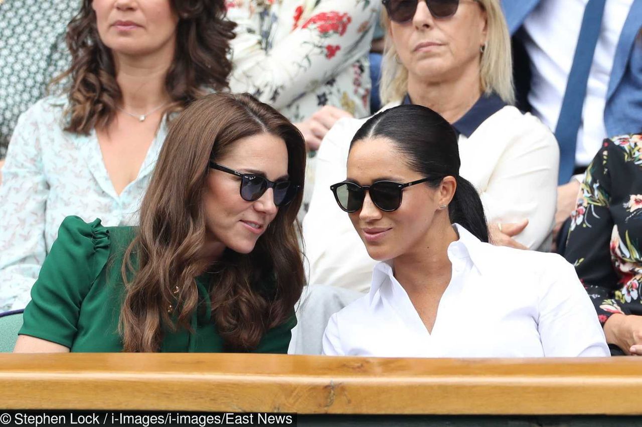 Meghan Markle i księżna Kate jak najlepsze przyjaciółki podczas Wimbledonu