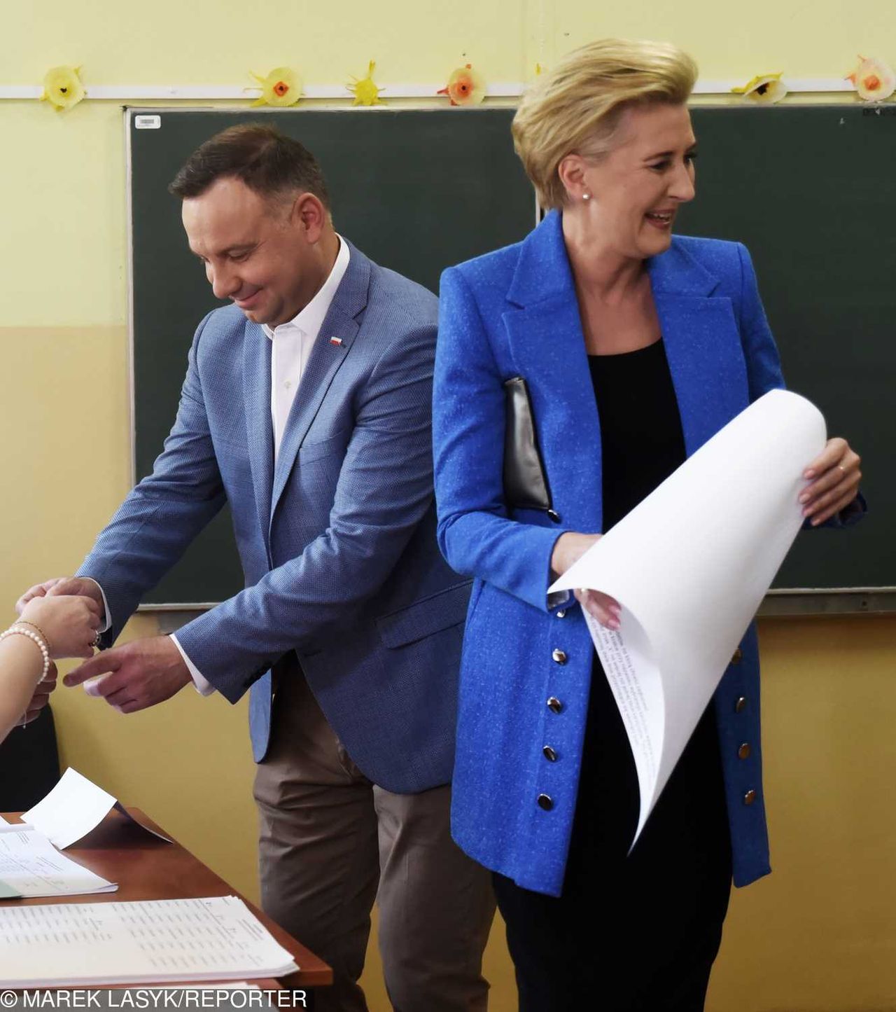 Prezydent Polski wraz z małżonką oddali już swoje głosy w wyborach do Parlamentu Europejskiego.