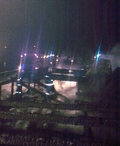 Pożar WOPR-ówki nad Jeziorem Nyskim