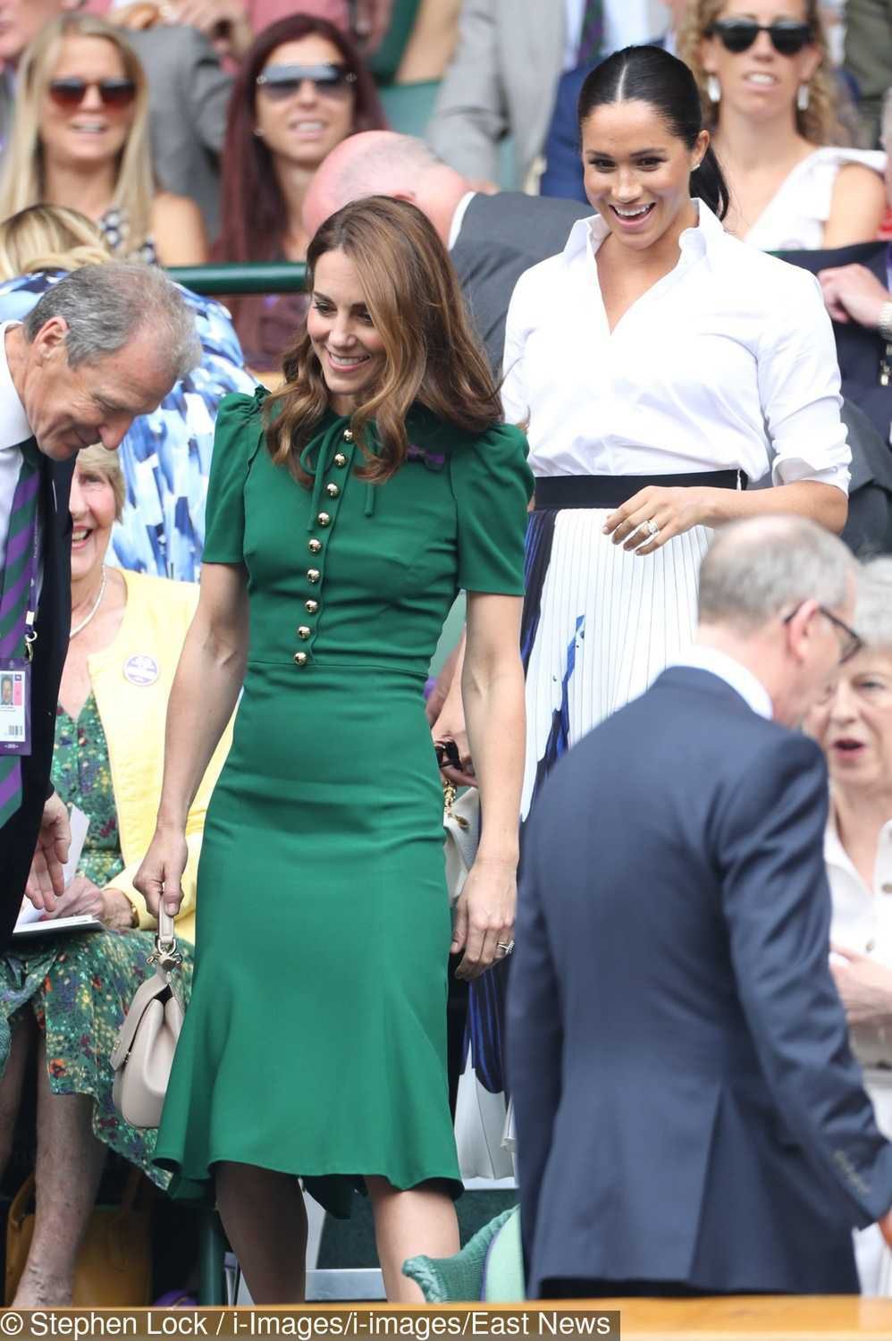 Meghan Markle i księżna Kate podczas Wimbledonu