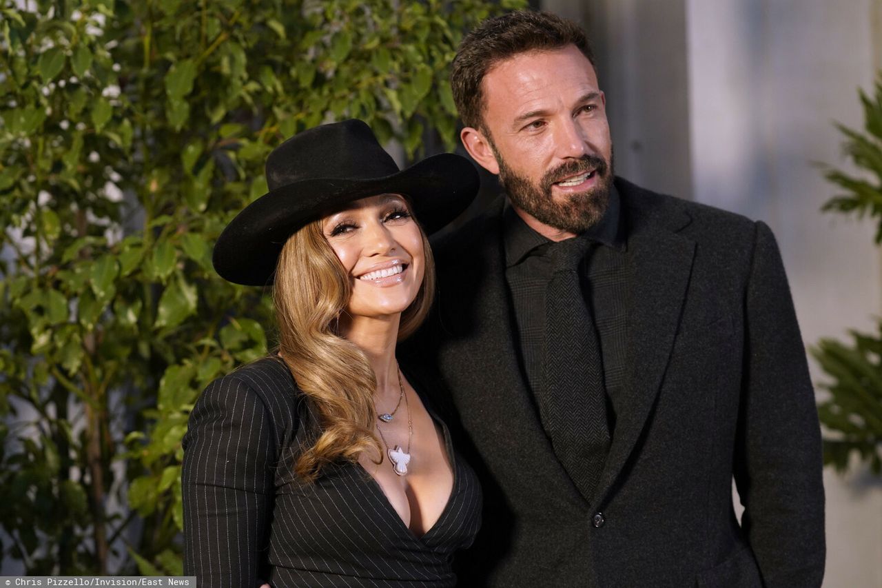 Jennifer Lopez i Ben Affleck na pokazie Ralpha Laurena