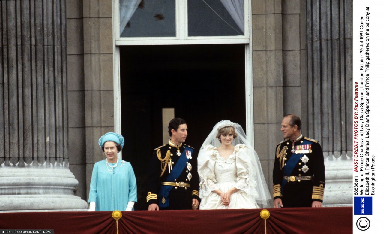 Ślub Diany i Karola. Książę Filip i królowa Elżbieta II