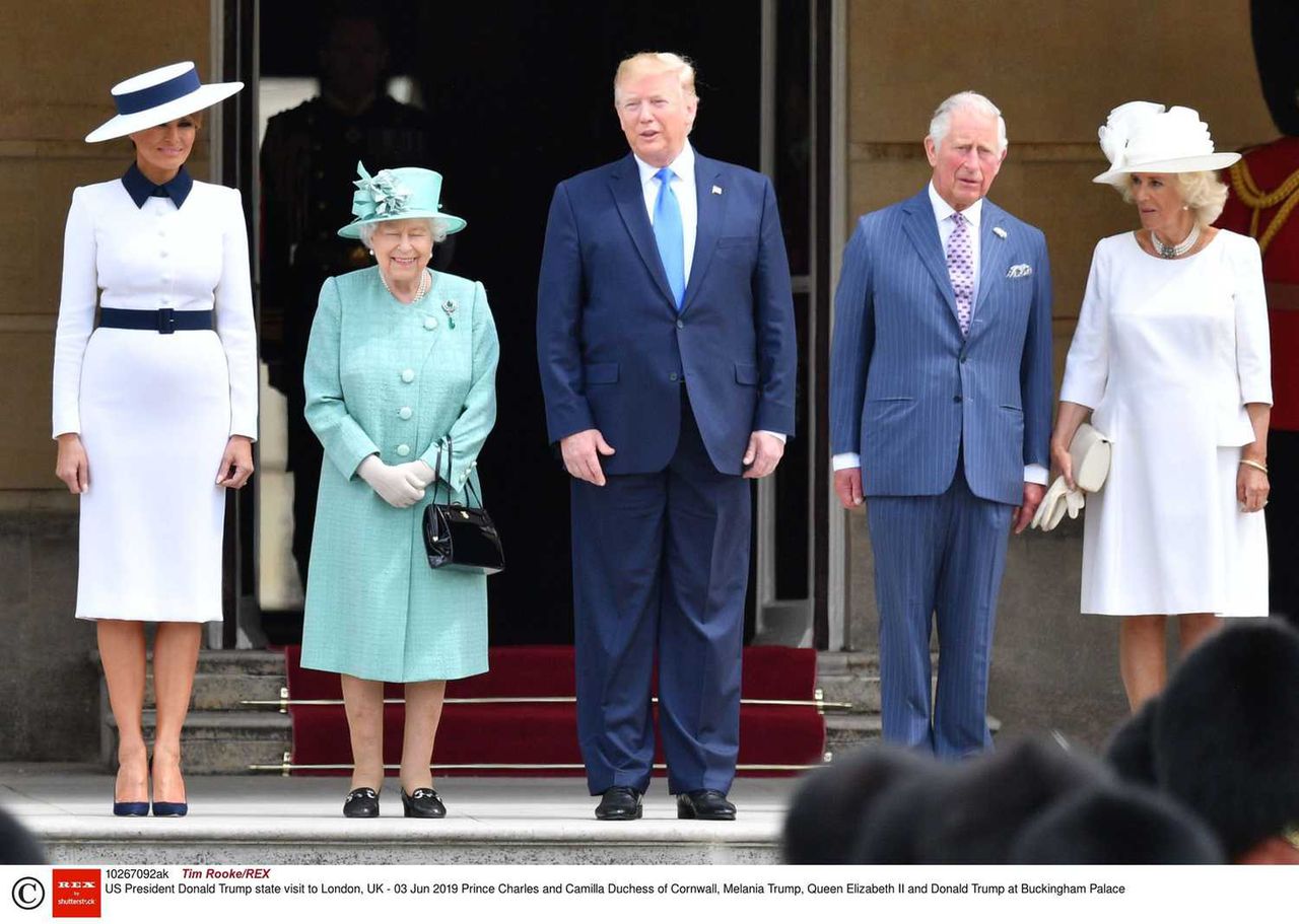 Donald Trump i Melania Trump spotkanie z rodziną królewską - Wielka Brytania
