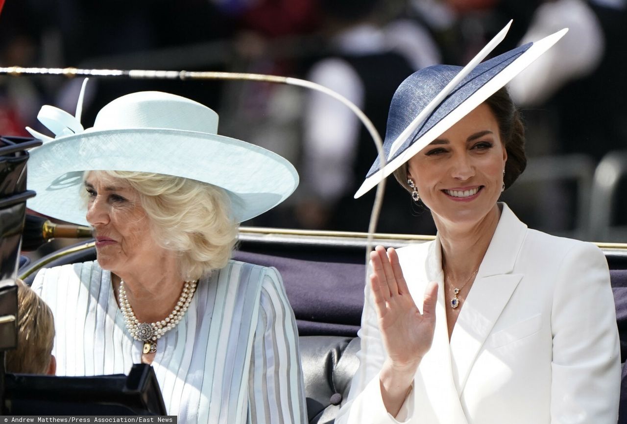 księżna Kamilla, księżna Kate - Jubileusz królowej Elżbiety - parada Trooping the Colour 2022