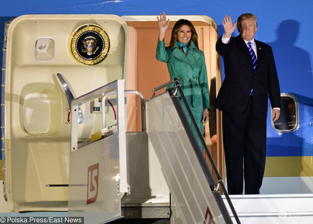 Melania Trump z Donaldem już w Polsce