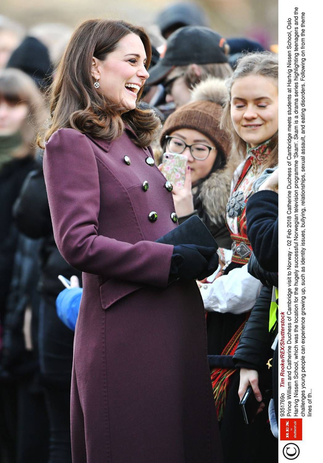 Księżna Kate podczas spotkania z Norwegami