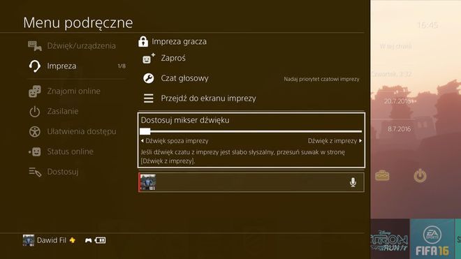 Playstation 4 menu podręczne shingen 