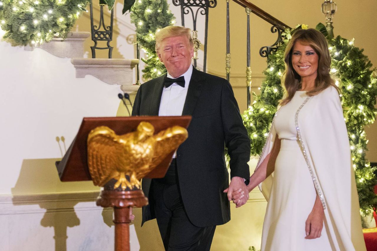 Melania Trump i Donald Trump na balu