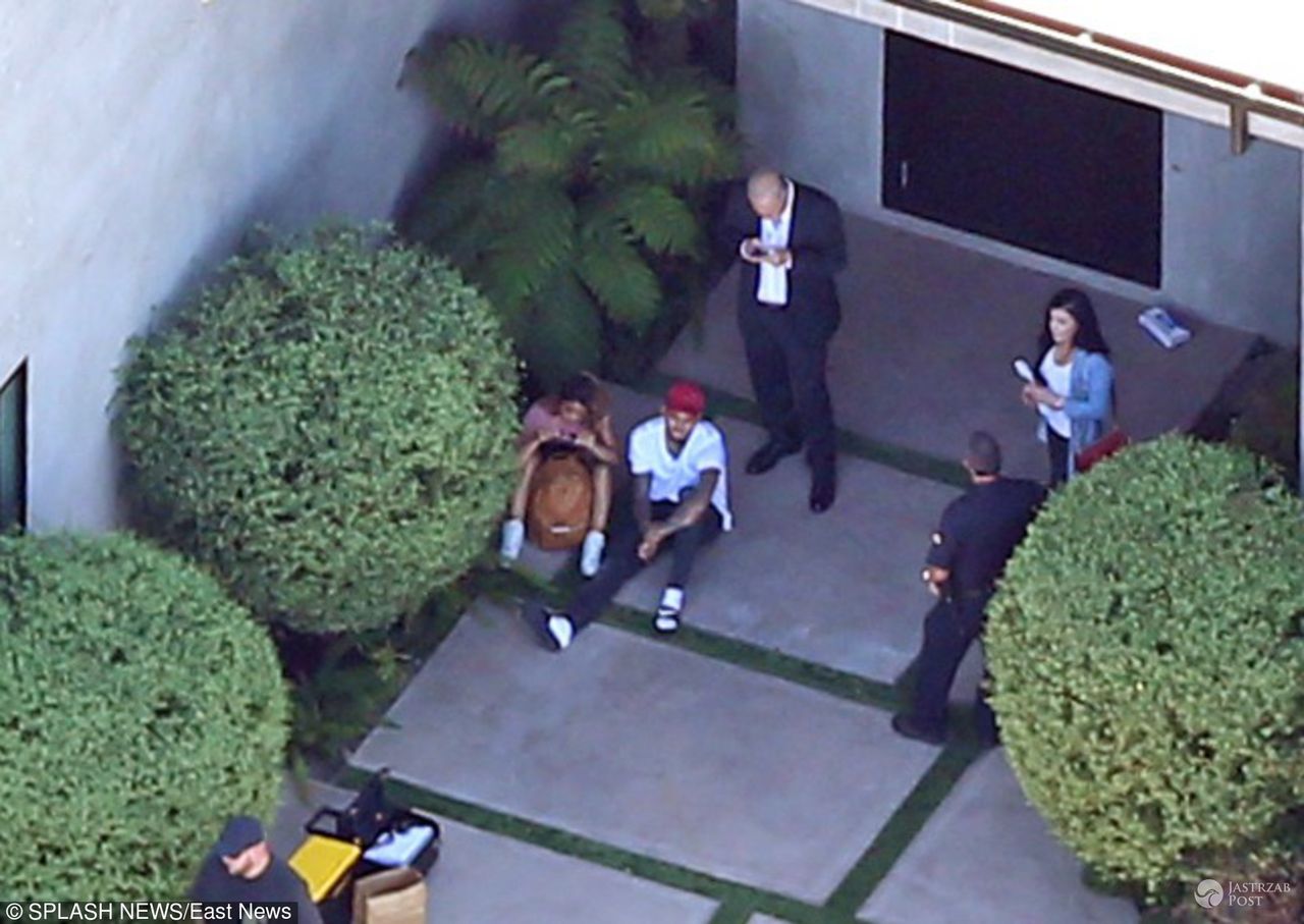 EXCLUSIVE: Chris Brown who is accused of pulling a gun on a woman during a house party at his Tarzana home.   Pictured: Chris Brown, aerial view, gv, general view