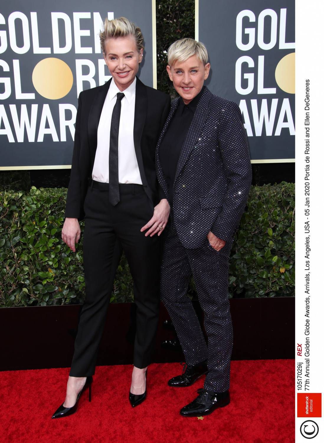 Portia de Rossi i Ellen DeGeneres – Złote Globy 2020
