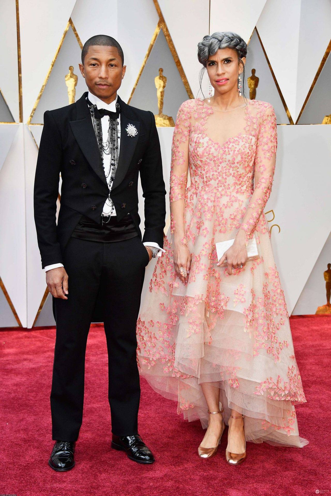 Pharrell Williams z żoną - Oscary 2017