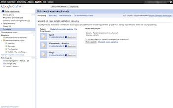 Google Reader - Sugerowane kanały