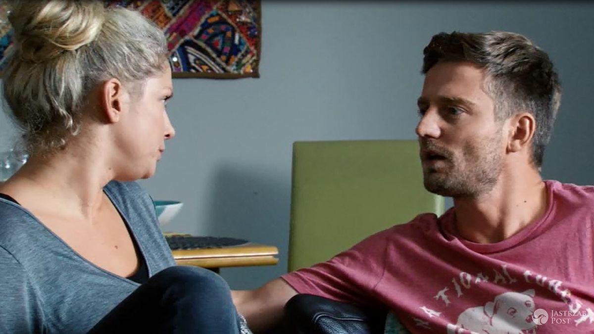 Przyjaciółki 6 odc 10, Patrycja (Joanna Liszowska), Michał (Marcin Rogacewicz) fot:  Polsat materiały prasowe