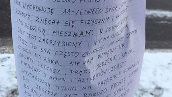 Kiedyś powiesiła kartkę z apelem na drzewie. Dzisiaj znowu potrzebuje pomocy
