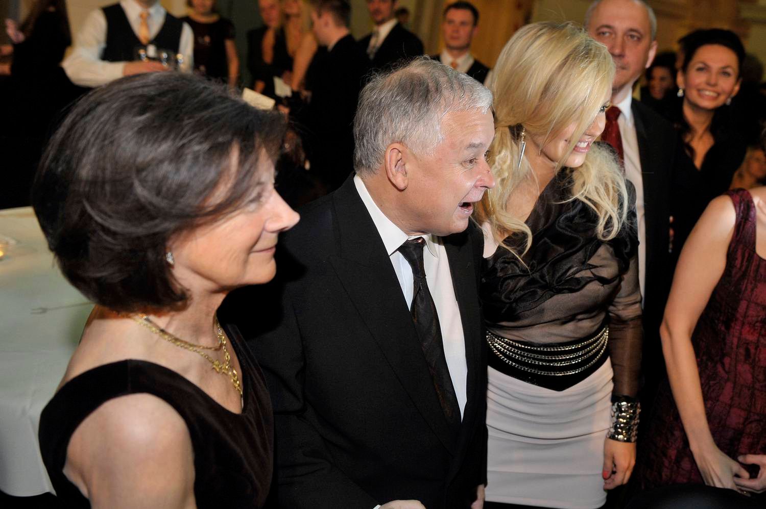Spotkanie byłego prezydenta Lecha Kaczyńskiego z piosenkarką Dorotą Rabczewską