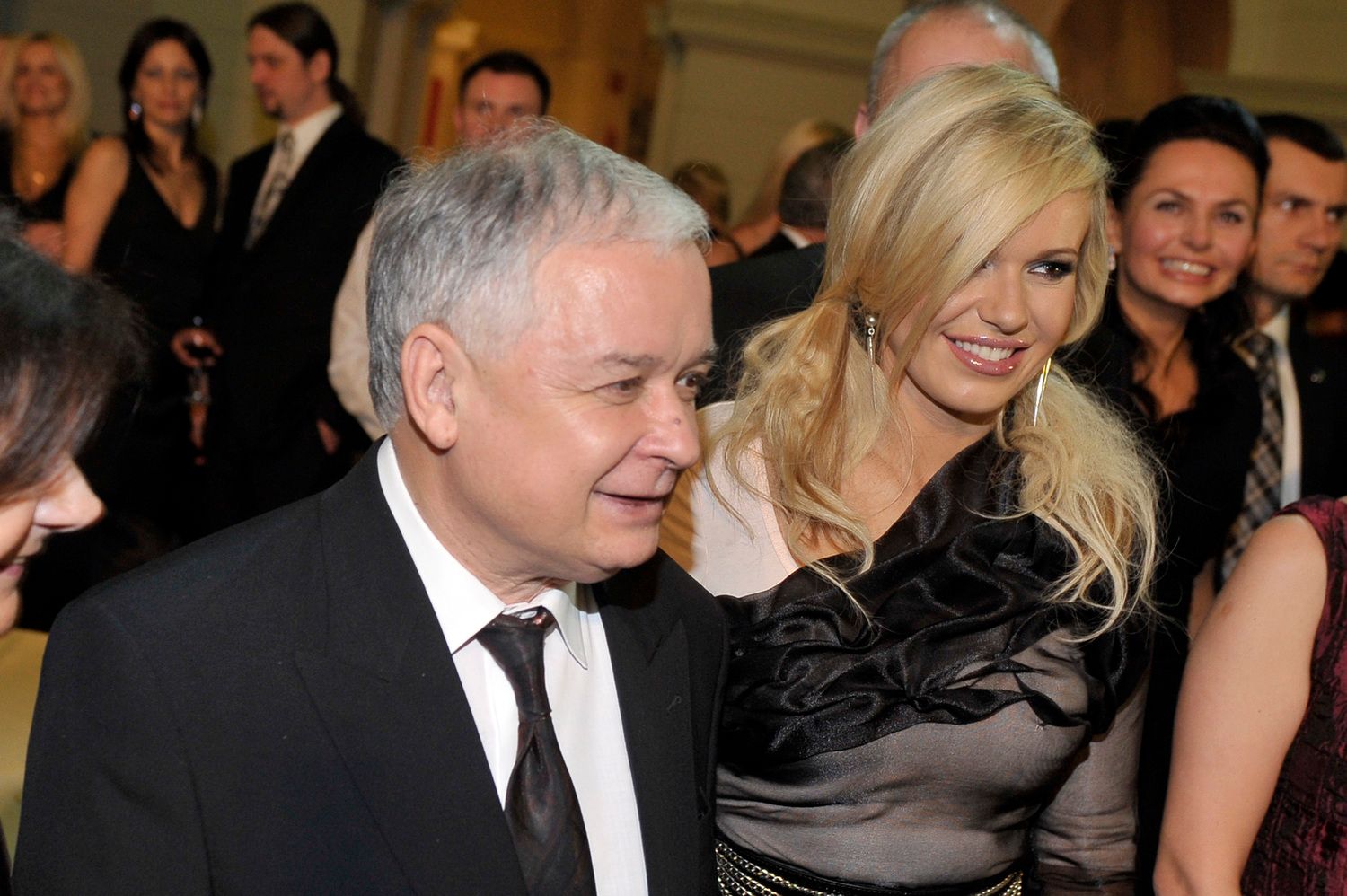 Spotkanie byłego prezydenta Lecha Kaczyńskiego z piosenkarką Dorotą Rabczewską