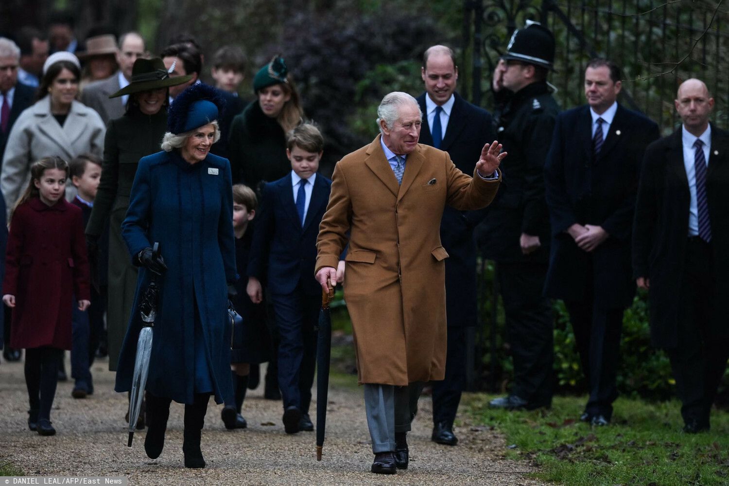Royalsi na mszy świątecznej