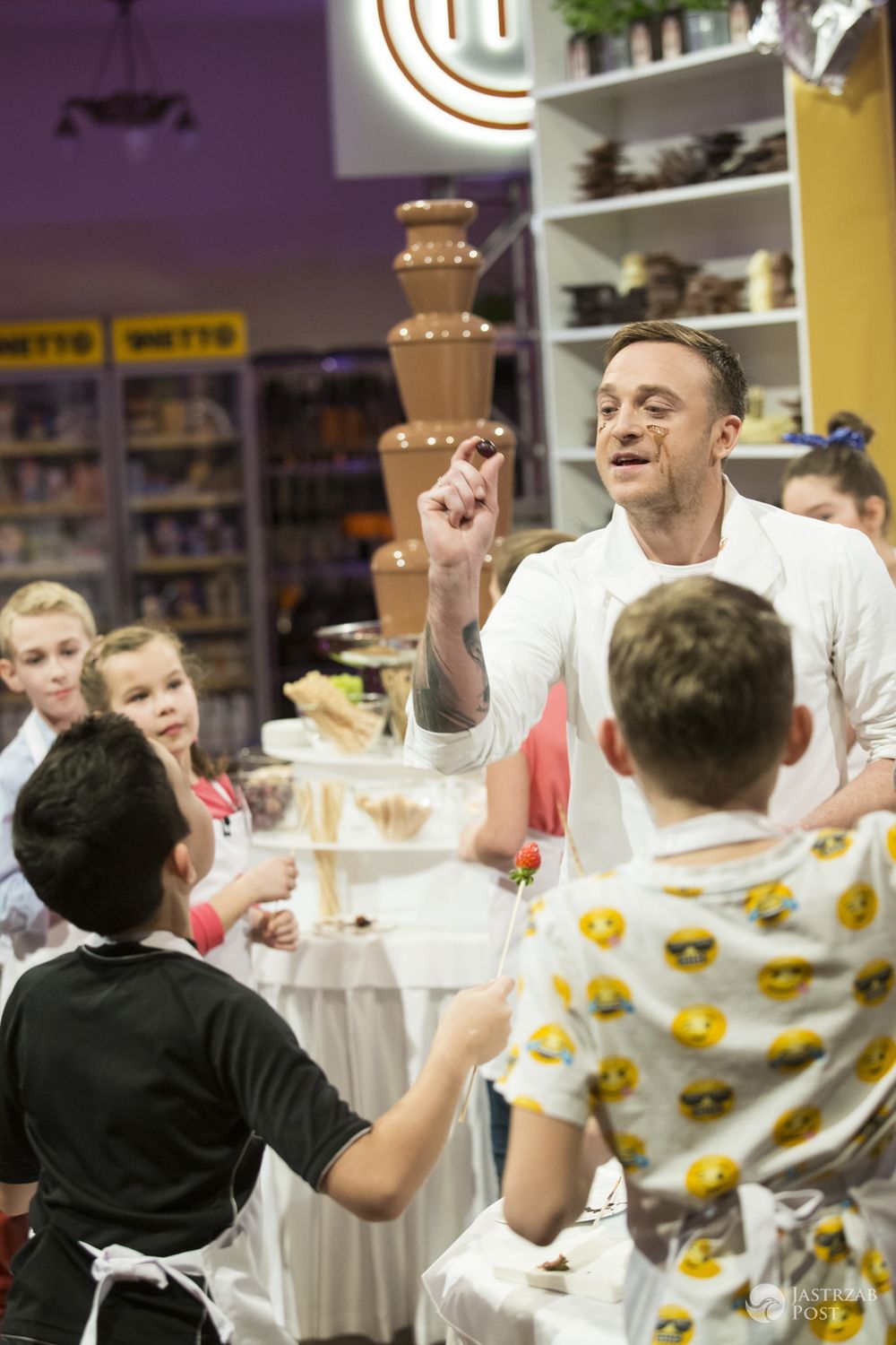 Mateusz Gessler na planie MasterChef Junior