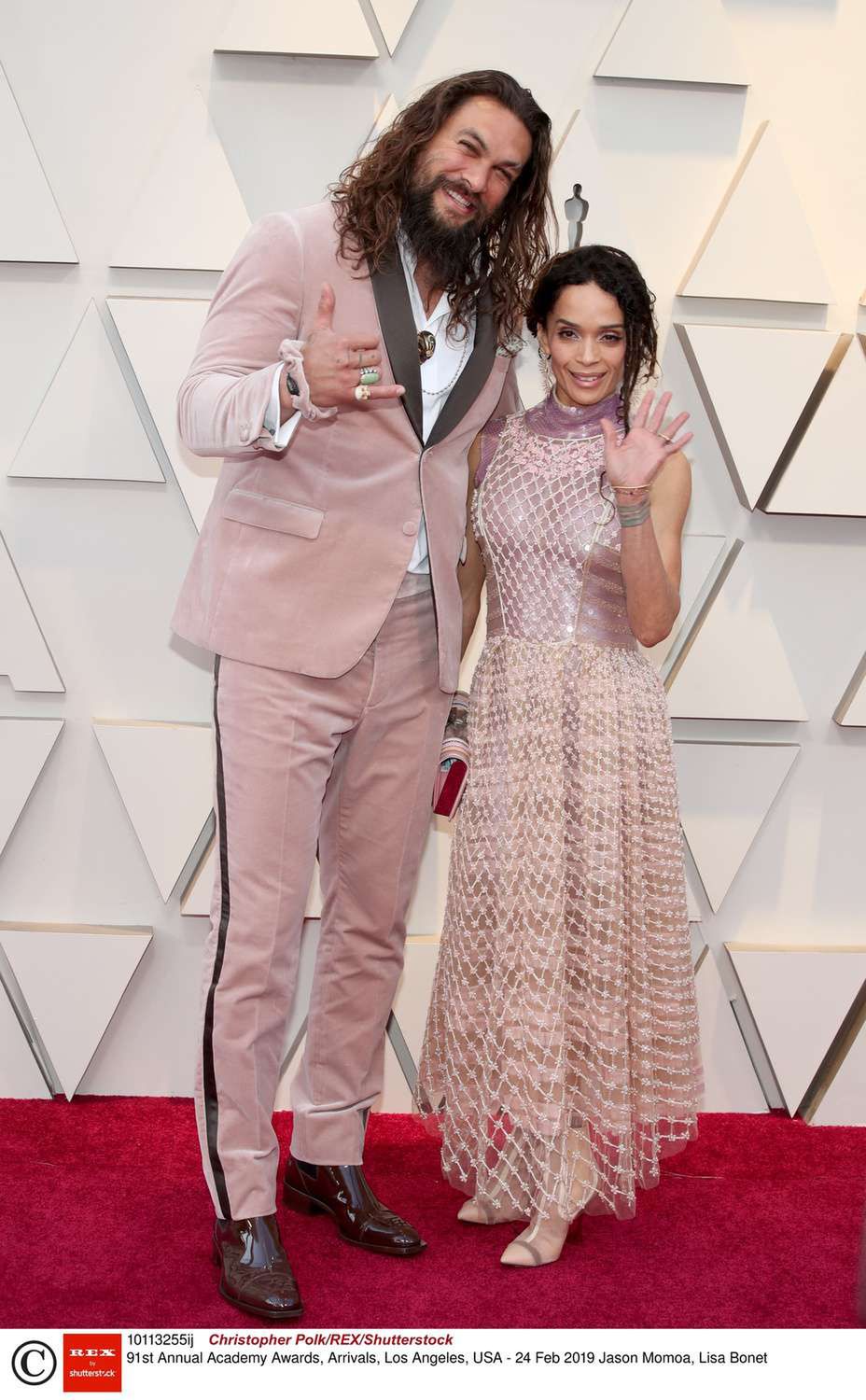 Jason Momoa, Lisa Bonet – Oscary 2019, kreacje: Chanel