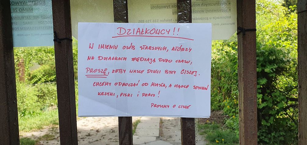 List do działkowców