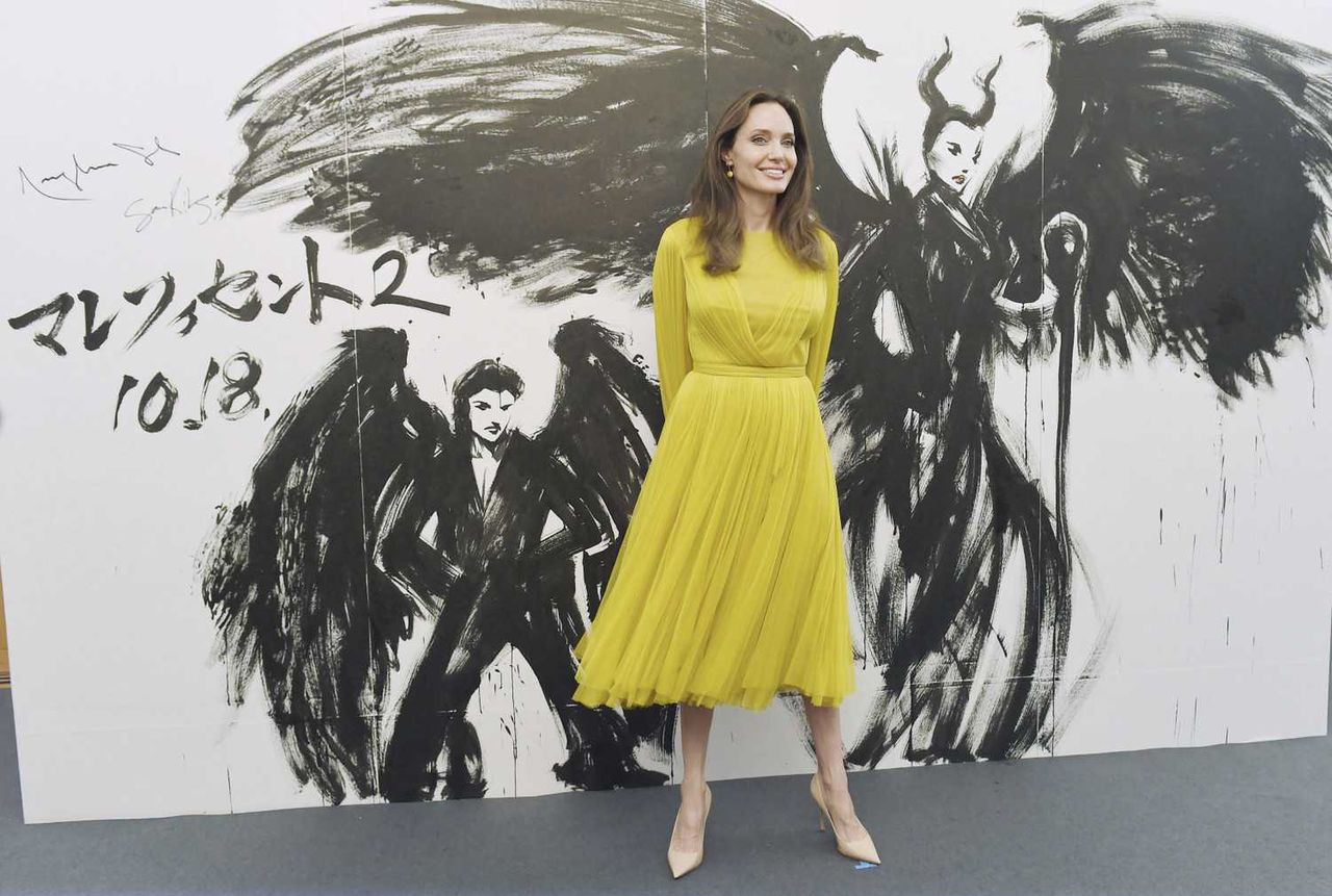 Angelina Jolie na premierze filmu Czarownica 2 w Tokio