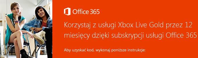 Roczna subskrypcja Xbox Live Gold za Office 365