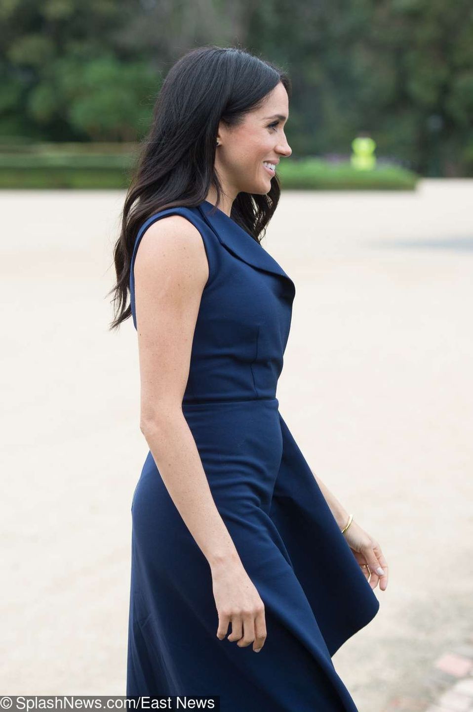 Meghan Markle z ciążowym brzuszkiem i książę Harry w Melbourne