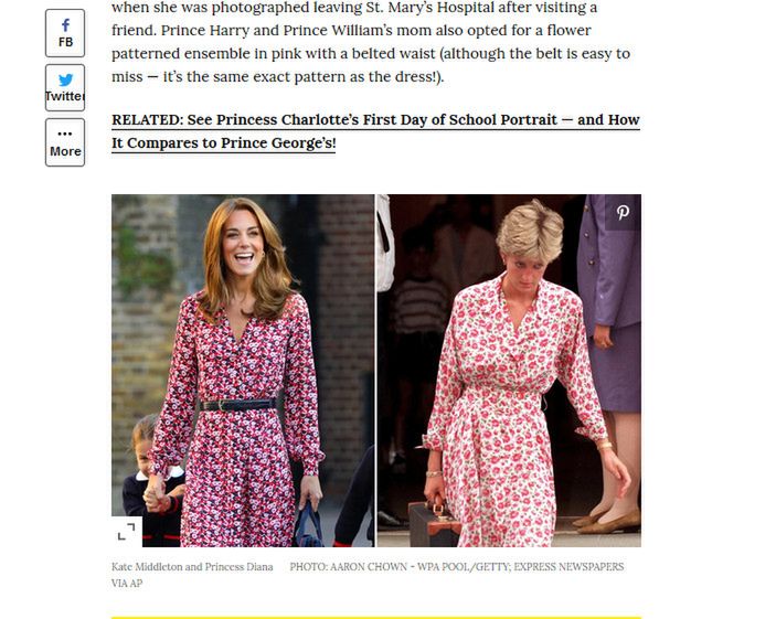 Kate Middleton jak Diana Spencer