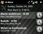 G-Alarm 2.3 - nietypowy budzik do komórki z Windows Mobile