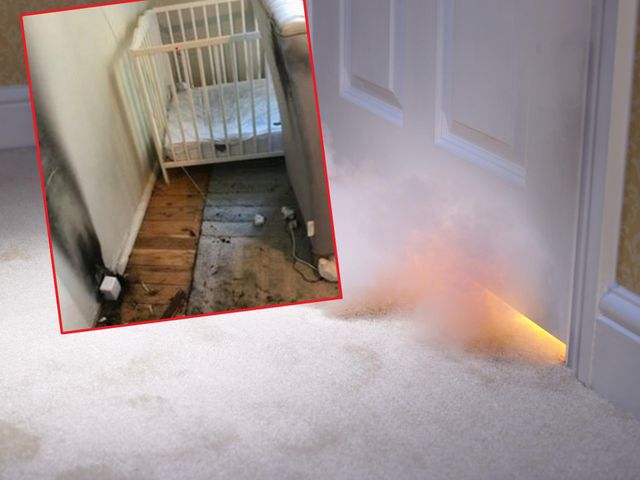 Gniazdko elektryczne w pokoju dziecka zajęło się ogniem