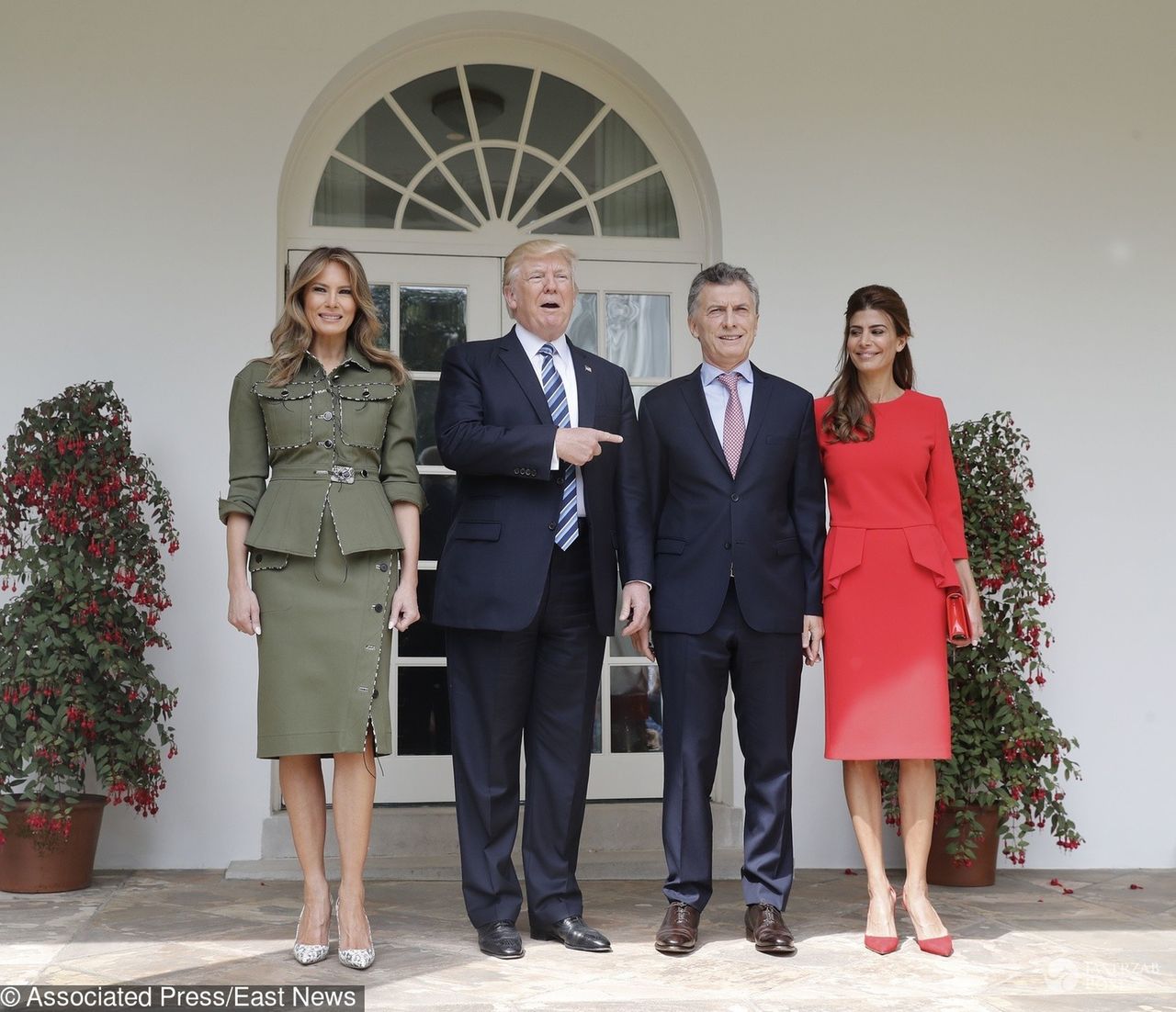 Melania Trump i Donald na spotkaniu z argentyńską parą prezydencką