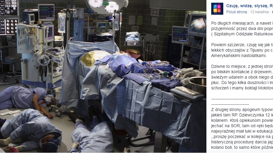 Post "Czuję, widzę, słyszę, Ratuję"