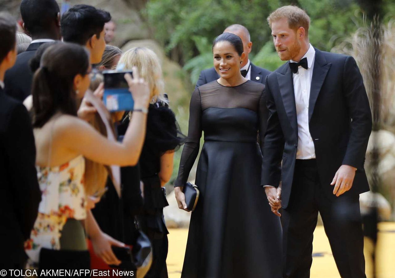 Meghan Markle i książę Harry na premierze filmu Król Lew w Londynie