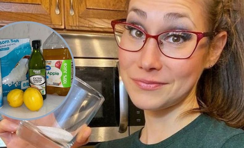 Kobieta przeszła na restrykcyjną dietę opartą na koktailach z oliwy i soli
