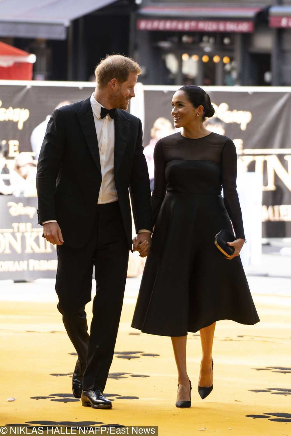 Meghan Markle i książę Harry na premierze filmu Król Lew w Londynie