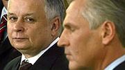Prezydent Lech Kaczyński i jego poprzednik Aleksander Kwaśniewski