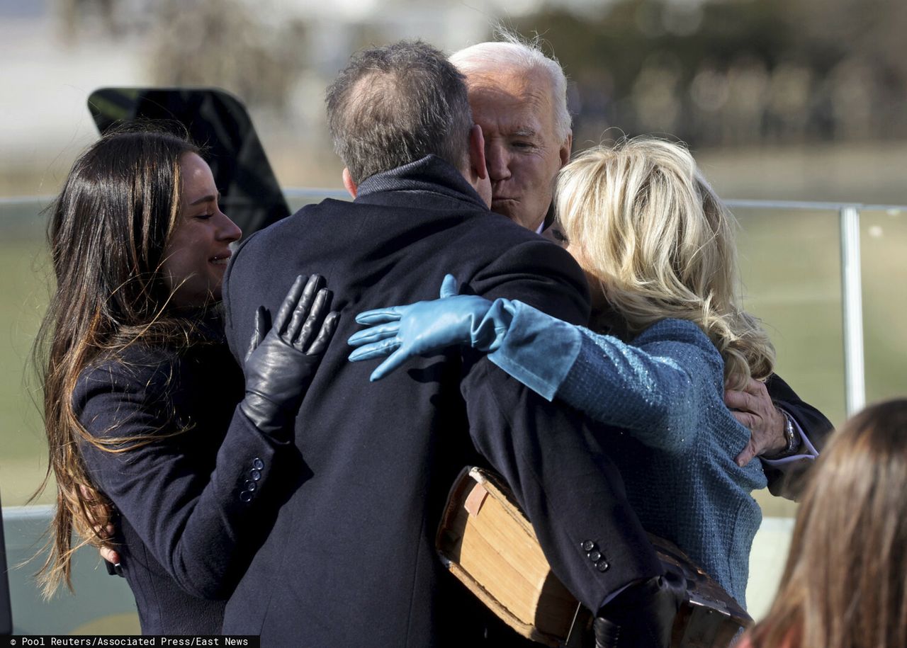 Hunter Biden i Joe Biden na zaprzysiężeniu Joe Bidena na prezydenta USA