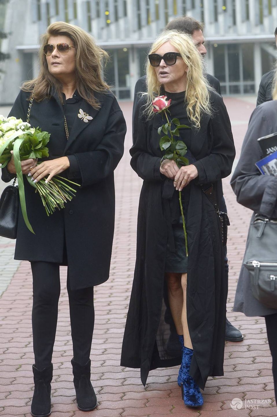 Iwona Büchner, Monika Olejnik - pogrzeb Janusza Głowackiego