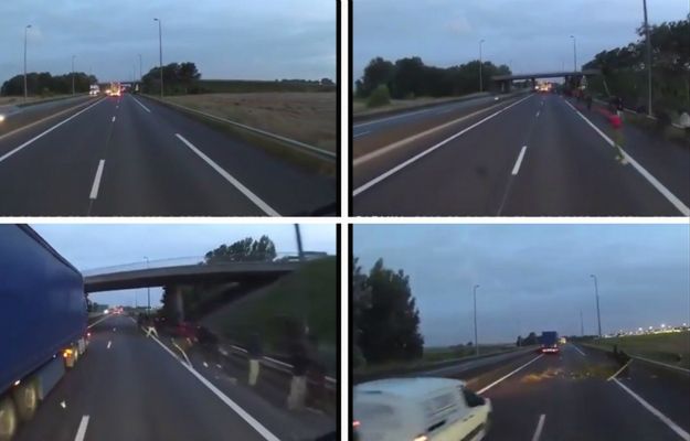 Francja: polski kierowca tira filmuje atak imigrantów na ciężarówki