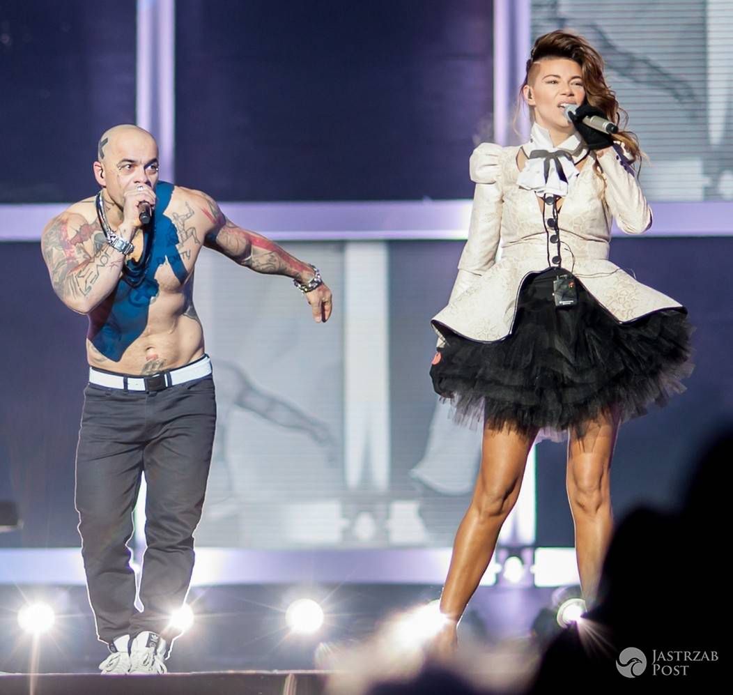 Piotr &quot;Glaca&quot; Mohamed, Edyta Górniak, sylwester TVN 2015, Kraków (fot. AKPA)