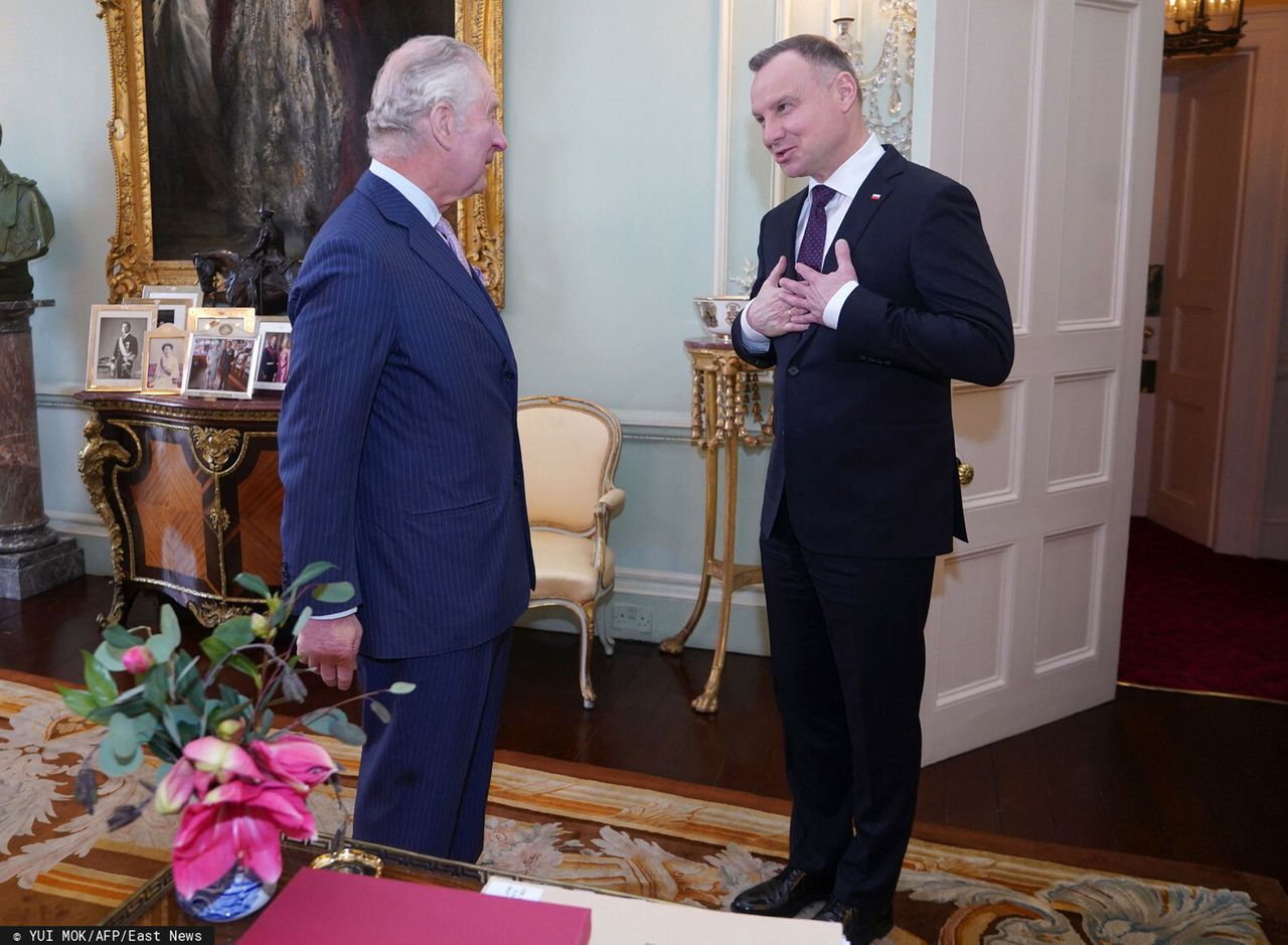 Prezydent Andrzej Duda spotkał się z Karolem III