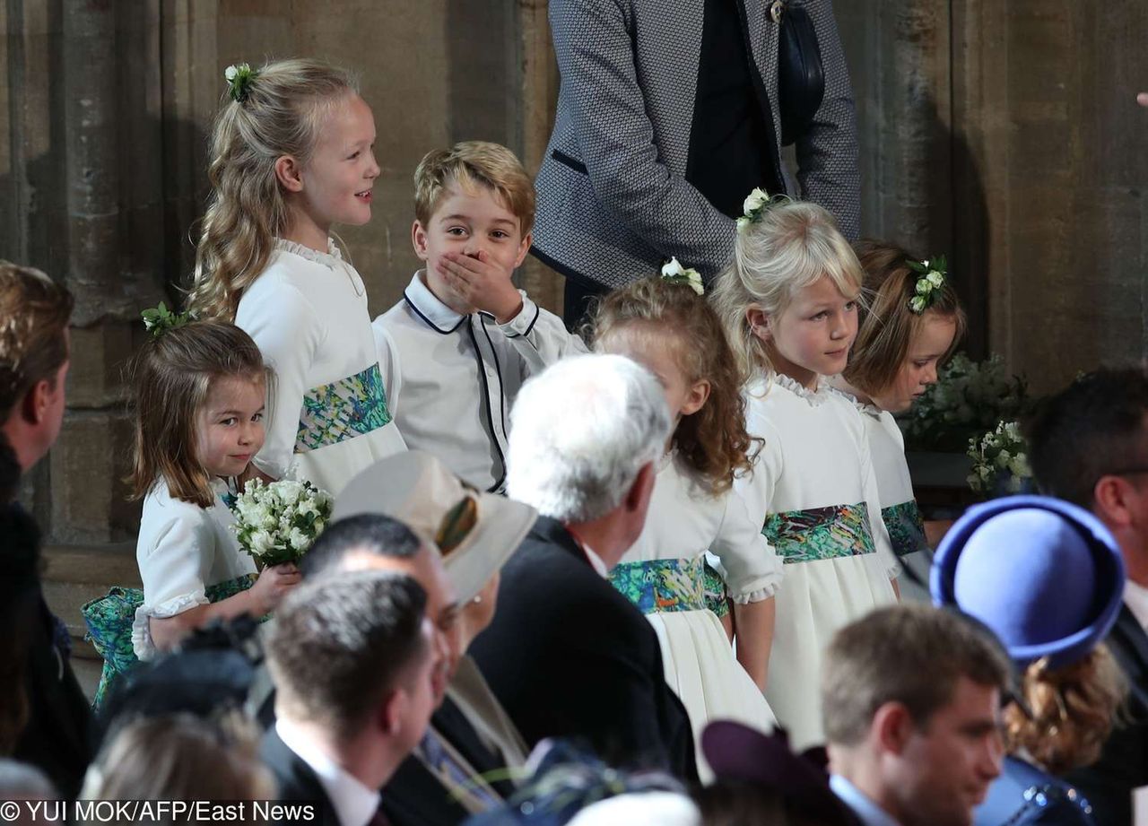 Oprócz księcia George'a i księżniczki Charlotte na ślubie księżniczki Eugenii pojawiła się też mi.n. córka Robbiego Williamsa