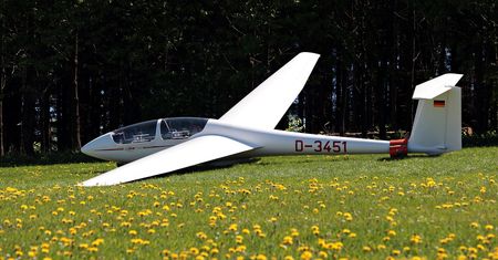 Szybowiec spadł na DK32 pod Zieloną Górą