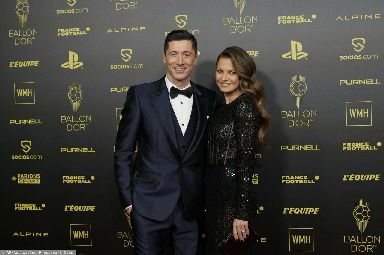 Anna i Robert Lewandowscy na gali Złota Piłka 2021